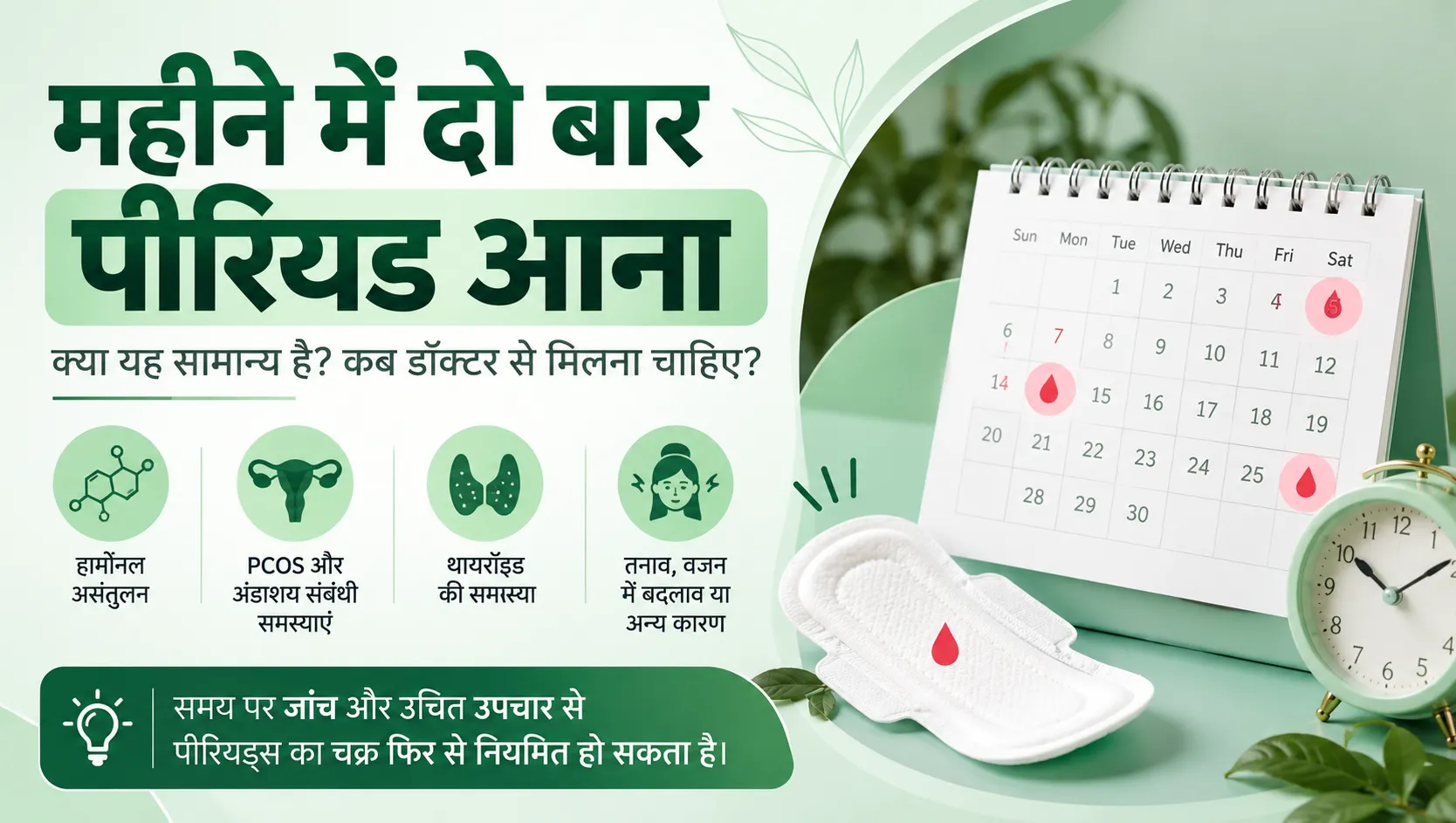महीने में दो बार पीरियड आना